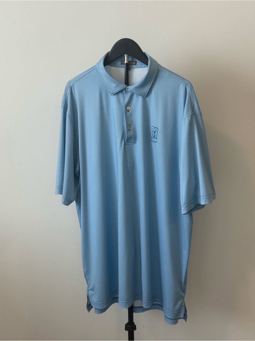TITLE
Peter Millar TPC Sawgrass Summer Comfort Golf Polo Men’s XL Blue Check